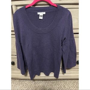 Design History 100% Cashmere Bell Sleeved Sweater
